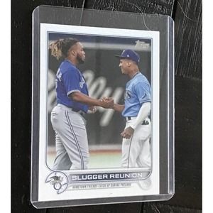 2022 Topps #329 Slugger Reunion Franco/ Vladimir Guerro Jr.